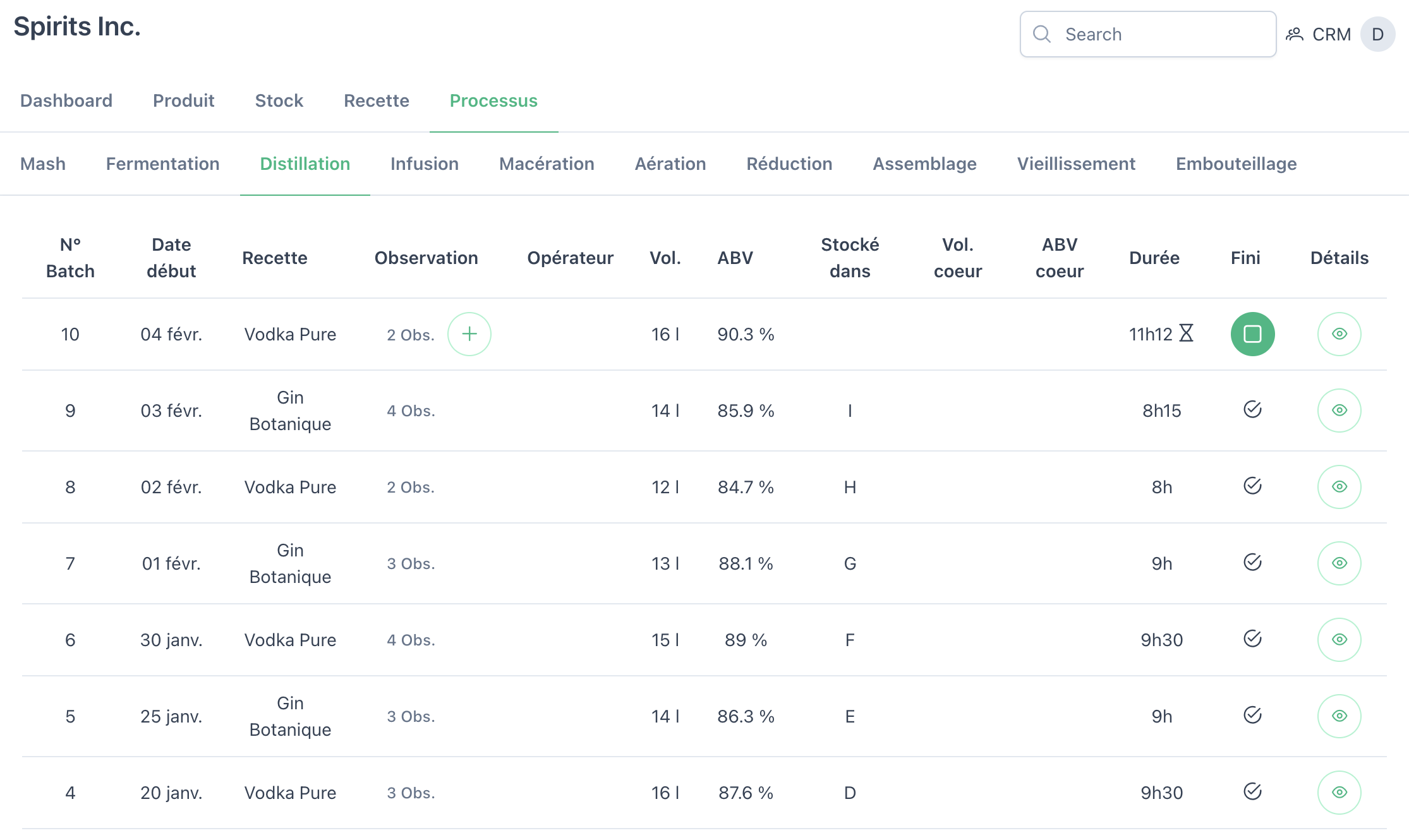 Batch management & full traceability